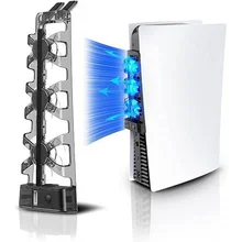 מאוורר קירור PS5 עם תאורה - לגרסאות דיסק ודיגיטל