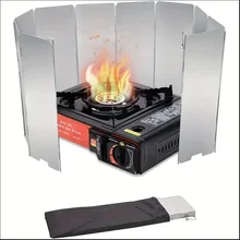 מגן רוח לכיריים קמפינג - אלומיניום מתקפל