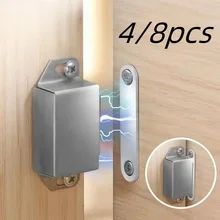 מגנט דלת ארון נירוסטה חזק - 4,8 יחידות