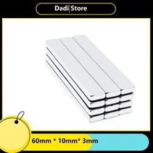 מגנט מלבני 60x10x3 מ,מ - מעבדות וכלי עבודה