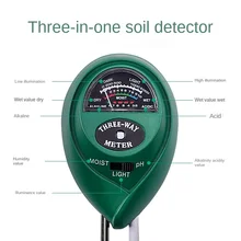 מד PH קרקע 3 ב-1 - בודק לחות, שמש וחומציות