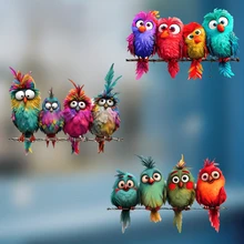 מדבקות חלון מצחיקות- קישוט ויניל דקורטיבי לבית