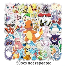 מדבקות פוקימון MINISO- סט 50 מדבקות עמידות למים