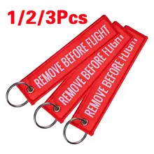 מחזיק מפתחות Remove Before Flight - 1,2,3 יחידות אדום