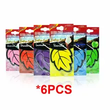 מטהר אוויר לרכב - 6 יח' ריח וניל עלה לעיצוב פנים