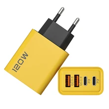 מטען USB C 4 יציאות - טעינה מהירה לאייפון, אנדרואיד