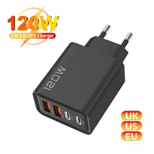 מטען קיר 4 USB 120W - טעינה מהירה לסלולרי