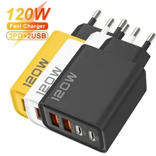 מטען קיר מהיר 120W - 4 יציאות USB-C PD לאייפון, סמסונג