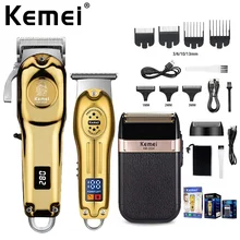 מכונת תספורת מקצועית Kemei לגבר - נטענת ואיכותית