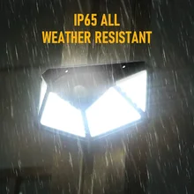 מנורת קיר חיצונית סולארית - לד עמיד מים לגינה