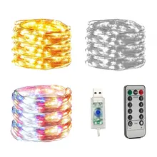 מנורת קישוט לחג המולד - פיות לד חוט נחושת