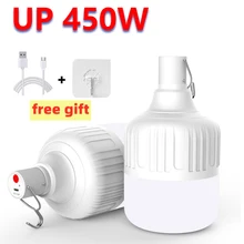 מנורת קמפינג ניידת - נורת לד נטענת USB - 8 יחידות