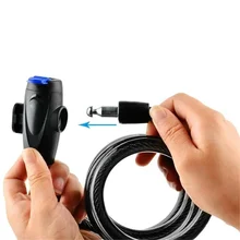 מנעול אופניים אוניברסלי - כבל פלדה + 2 מפתחות