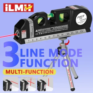 מפלס לייזר מקצועי - כלי קו לייזר עם חצובה