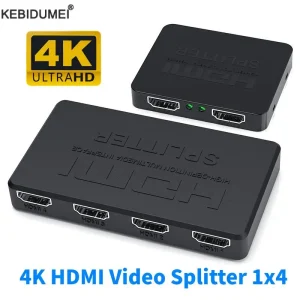 מפצל HDMI 1X4 - איכות 4K למחשב, PS4 ומסך