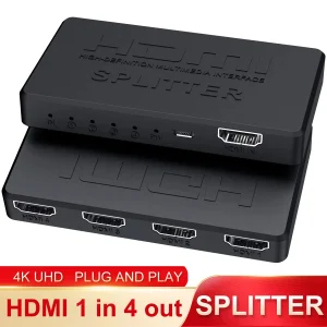 מפצל HDMI 4K, 1 כניסה ל-4 יציאות - צפייה משותפת