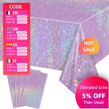 מפת שולחן חד פעמית ורודה לאירועים - קישוטים