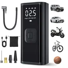 משאבת ניפוח אוויר לרכב עם LED - אלחוטית