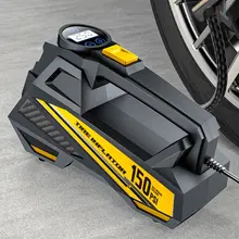 משאבת ניפוח ניידת לרכב 12V 150PSI- צמיגים ואופניים