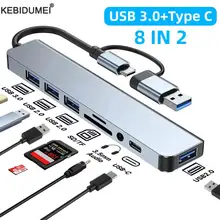 מתאם USB C למחשב - תחנת עגינה עם קורא כרטיסים