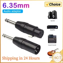 מתאם XLR לאוזניות, מיקרופון, מגבר, 6.35mm
