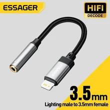 מתאם אוזניות Essager Lightning-3.5 מ,מ, אודיו לאייפון