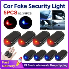 נורת אזהרה לרכב דמוי מצלמה סולארית LED בהיר