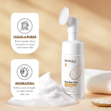 ניקוי פנים מוס אורז BIOAOUA 120ml - מברשת להרגעת העור