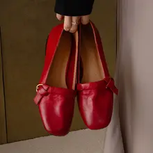 נעלי לופרס נשים עור רך-סנדלי רטרו 2025 קיץ