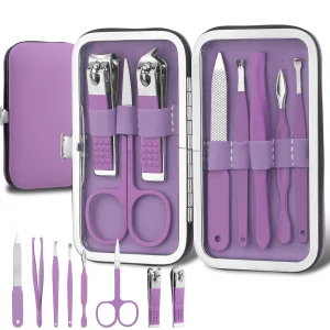 סט מניקור נייד 8 ב-1 עם תיק עור - Nail Clippers