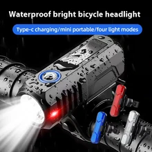 סט תאורת אופניים LED USB בהיר במיוחד - עמיד למים