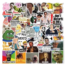 סטיקרים מצחיקים - 50 יח' מדבקות מימז לרכב ולמזוודה