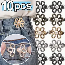 סיכות פרחים להידוק מותן מכנסיים לנשים - עד 10 יחידות