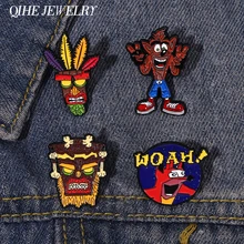 סיכת דש אנימה זאב - תכשיט פאנק מגניב לילדים