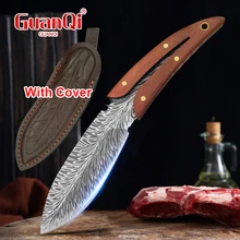 סכין מטבח מקצועית - לניתוח בשר, דגים ופרי - ידית עץ