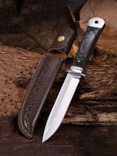 סכין קומפקטית עם להב 5CR13MOV ידית אלמוג - קמפינג