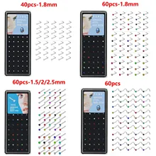 עגילי אף היפואלרגניים - תכשיטי גוף זעירים וצבעוניים