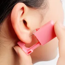 ערכת ניקוב אוזניים חד פעמית - סט עם עגילים