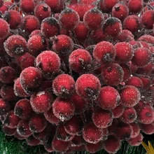 פירות הולי מזויפים - 80,20 יח' לקישוט חג המולד