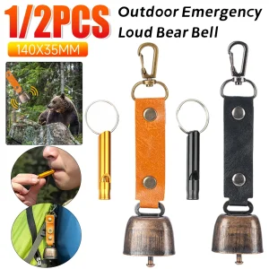 פעמון דוב עם משרוקית חירום- לקמפינג ובטיחות בטבע