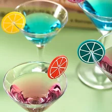 קישוטי לימון לזיהוי כוסות יין - 8 יחידות