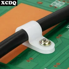 קליפס R לבן 100 יח' לניהול כבלים שולחני