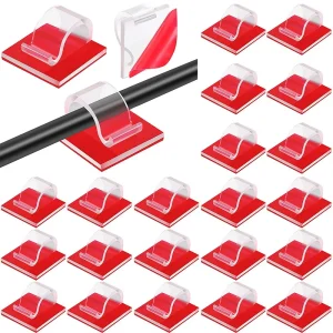 קליפסים למסך נייר דבק - ניהול כבלים 50 יח'