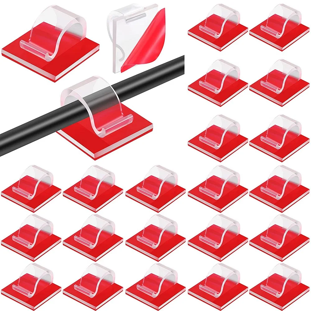 קליפסים למסך נייר דבק - ניהול כבלים 50 יח'