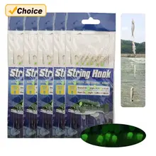 ריגי סביקי 5 יח' - פתיון זוהר וקרסים חזקים לדגים