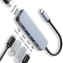 רכזת USB C - HDMI 4K, USB, טעינה PD למחשב נייד