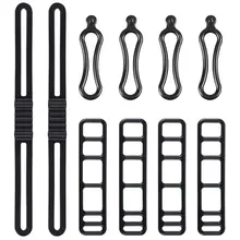 רצועות סיליקון לאופניים- 10 יחידות- תאורה וקיבוע