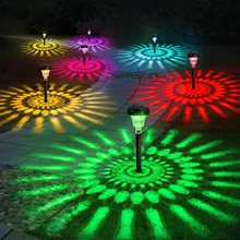 תאורת שבילים סולארית LED עמידה למים-RGB,לבן חם