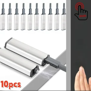 10 לוכדי דלת מגנטיים לארונות - לחיצה לפתיחה