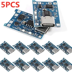 2,5 יחידות מטען סוללה 18650 TP4056 Type-C Micro USB